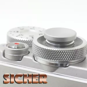 Soft Release Shutter Button SILVER for Camera Quality Brass Concave SICHER - Picture 1 of 1