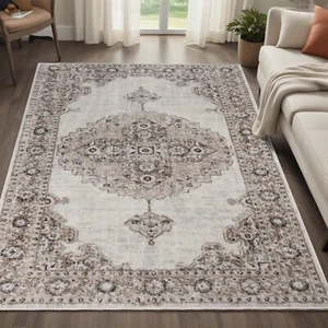 Demelza Vintage Traditional Oriental Medallion Indoor Area Rugs or Runner Rug - Picture 1 of 31