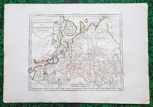 XVIII ème - La Russie Européenne - Carte par Vaugondy & Delamarche 46x31 de 1795 - Picture 1 of 3