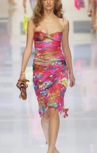 FALDA VERSACE VINTAGE RUNWAY SS 2004 & VERSACE TOP 2 PIEZAS TALLA IT 42 - Imagen 1 de 10