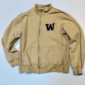 University of Washington Zip Fleece Jacket Sz M. Gold w/ Purple  W   Long Sleeve - Picture 1 of 5