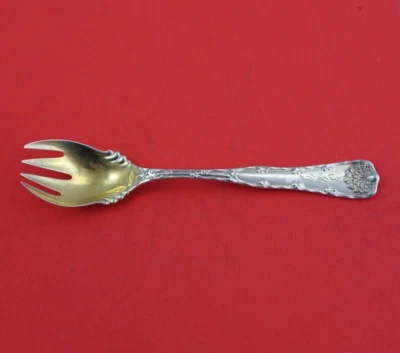 Wave Edge by Tiffany and Co Sterling Silver Ice Cream Fork Fluted Shoulders GW — 第 1/3 张图片