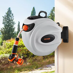 VEVOR Carrete de Manguera Retráctil Giratorio de 180° Montado en Pared 25mx12mm - Imagen 1 de 12