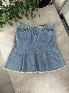 Falda vaquera acampanada Alexander McQueen para mujer talla 32 - Imagen 1 de 14