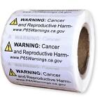 Prop 65 California Warning Labels 500 Count Roll | 0.5 x 1.5 Inch Size | Perf...