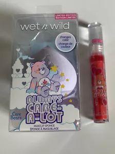 Abrazos gratuitos para osos de cuidado WET N WILD brillo labial y esponja de maquillaje cambio de color - nuevo - Imagen 1 de 5