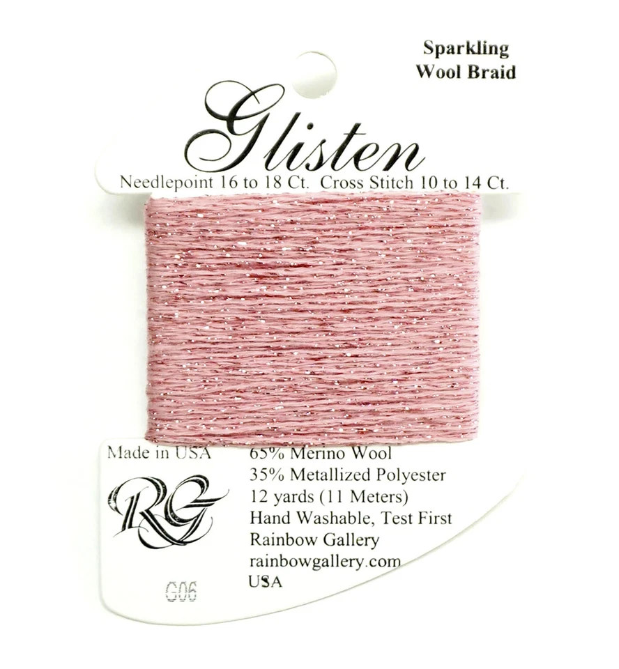 GLISTEN Sparkling Braid #06 "Crystal Rose" Needlepoint Thread Rainbow Gallery - Image 1 of 1