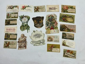 Lot of 22 Beautiful Old Victorian Trade Cards Business & Calling Card Die Cut - Picture 1 of 9