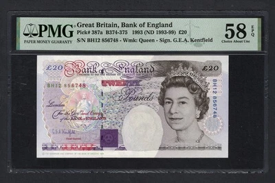 Great Britain 20 Pounds 1993 (ND 1993-99) P387a About Uncirculated - Image 1 of 2