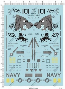 Decalcomania modello Tomcat Fighter 1/48 USAF US VF-213 Black Lion F-14B F-14D 12*9 cm 518 - Foto 1 di 1