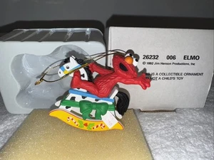 Christmas on Sesame Street 1992 Grolier Ornament -- Elmo #26232 006 w/ Box - Picture 1 of 5