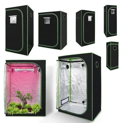 600D-POLYESTERGEWEBE, KUNSTSTOFF Growbox Komplettset Zuchtschrank Growzelt Pflanzenzucht Gewächshaus Growschrank