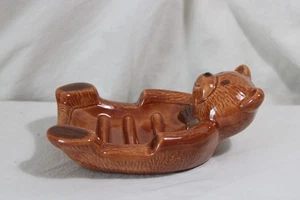 Brown Ceramic Teddy Bear Bar Soap Dish - Picture 1 of 4