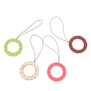 4 Pcs Donut -Ringe Mann Damen Smartphone-Kette Telefonseil - Photo 1 sur 12