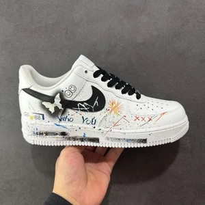 [Versione Personalizzata] Nike Air Force 1'07 Low Butterfly Graffiti Air Force One Me - Foto 1 di 9