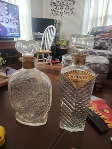 Vintage 1953 Schenley Whiskey Bottle /Decanter with Cork Stopper & Glass Handle - Picture 1 of 6