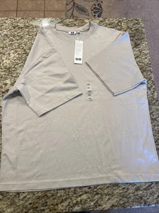 Uniqlo Men's U Oversized T-Shirt Light Gray, XXL New W/ Tags! - Picture 1 of 5