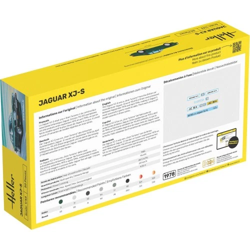 HELLER 56183 maquette starter kit voiture Jaguar XJS échelle 1/43