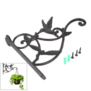 Household Baskets Plant Hanger Wall Hanging Bracket Rack Hook Pot Holder Iron - Picture 1 of 13