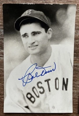 BOBBY DOERR Signed/Auto REAL PHOTO Rowe POSTCARD/PC! Red Sox *300% Guarantee* - Image 1 of 2