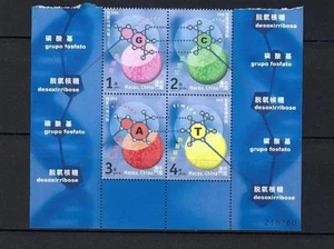 2001 China Macao Macau Science of DNA Physics stamp Complete 4V mnh - Picture 1 of 2