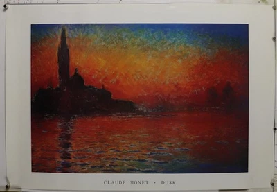 Claude Monet Dusk Rare Poster 24"X35" NOS (b88) - Image 1 of 3