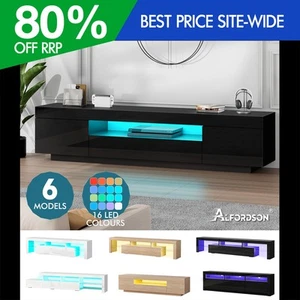 ALFORDSON Entertainment Unit TV Cabinet Stand Storage Drawer RGB LED Gloss - Picture 1 of 228