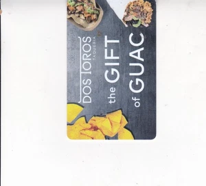 Dos Toros used gift card NO VALUE for collectible purposes only - Picture 1 of 1