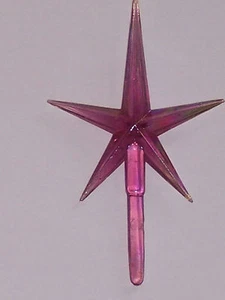 CERAMIC CHRISTMAS TREE STAR Topper Purple MED. Aurora - Picture 1 of 1