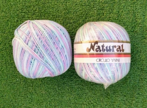 2 Circulo Garne natur 2 Knäuel 200m Baumwolle mercerisiert bunt pastell Neu - Bild 1 von 1