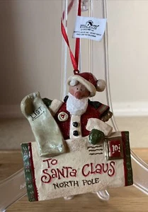 Kurt Adler Santa Claus Ornament Christmas Letter to Santa North Pole - Picture 1 of 3