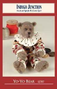 Yo-Yo Bear Pattern 7 1/2" Tall Indygo Junction IJ787 - Picture 1 of 2