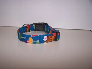 Wet Nose Designs Tiki Bar Dog Collar Tropical Hawaiian Cocktails Flowers - Picture 1 of 7