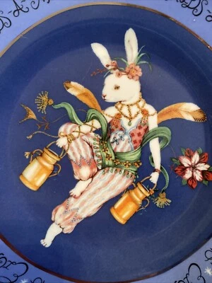 Anthropologie Phannapast Taychamaythakool 12 Días Plato de Navidad 8 Criadas NUEVO Foto 1 de 3