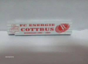 FC Energie Cottbus - Zollstock Bundesliga 02/03 1m, Plastik ,weiß Lizenz,Rarität - Bild 1 von 1