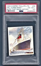 1938 Godfrey Phillips LTD. Ships History The "Queen Mary" #36 PSA 4.5 #43385655