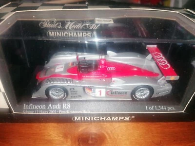 Minichamps 1/43 Audi R8 #1 Sebring 12h 2002 400 011391 - Immagine 1 di 2