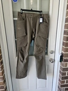 New Under Armour Men's UA Alpha Cargo Pants 1379199-390 OD Green 34X32 NEW $110 - Picture 1 of 7