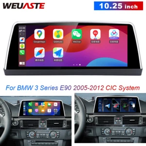 Car Linux Screen 10.25'' Navigation Wireless Carplay For BMW E90 2005-2012 CIC - Picture 1 of 12