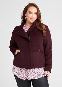 TAKING SHAPE - VIRTUELLE Wool Blend Zip Jacket -sizes 18/20/22 -RRP $249.95 - Picture 1 of 4