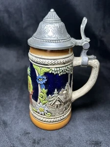 Vintage Germany Gerz Pewter Lid Beer Stein 6” Original Made In Germany Stamped - Picture 1 of 10