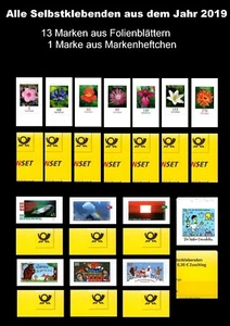 AUTOADHESIVO - Todo del año 2019**, 14 valores MNH (reverso colorido) S - Imagen 1 de 1