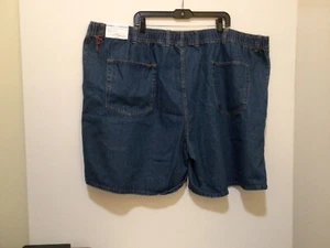 Harbor Bay Herren 5XL Denim Shorts lockere Passform Baumwolle elastische Taille neu mit Etikett $ 45 Bx24-5 - Bild 1 von 6