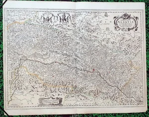 XVII ème - L'Alsace Superbe Carte par Hendrik Hondius Le Jeune Editée en 1635 - Imagen 1 de 6