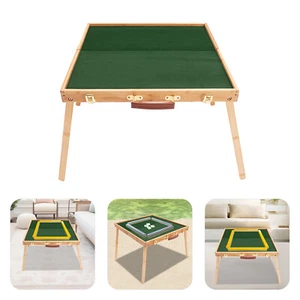 Folding Mahjong Table 4 Player Card Poker Board Game Desk US STOCK - Picture 1 of 17