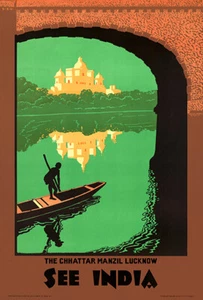 See India - The Chhattar Manzil Lucknow - 1940's - Travel Poster - Picture 1 of 1