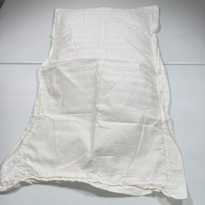 fronha wamsutta listras king damasco branco 100% algodão moderno tradicional - Imagem 1 de 4