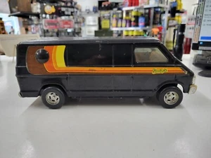 Vintage Multicolored Ertl 1970's "Street Van" 11" Metal Toy Van - Picture 1 of 11