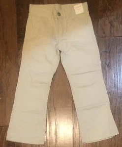 Gymboree Size 5 Khaki Pants Adjustable Waist Flare Leg Uniform NWT - Picture 1 of 4