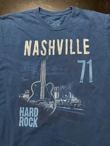 Hard Rock Cafe Nashville T-Shirt, Blue, Size: Large - Picture 1 of 5